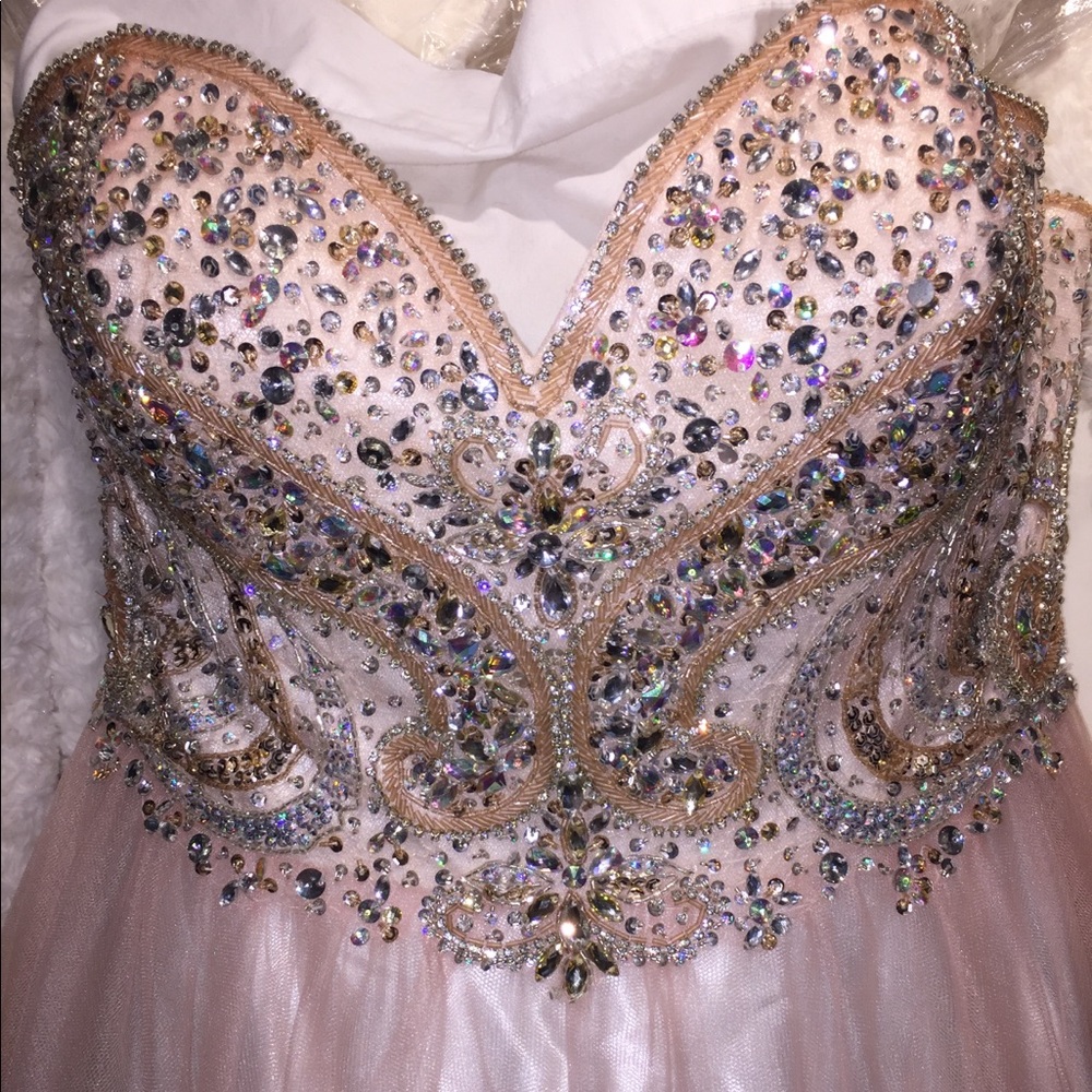 💃🏼Pink sweetheat cut💕prom dress